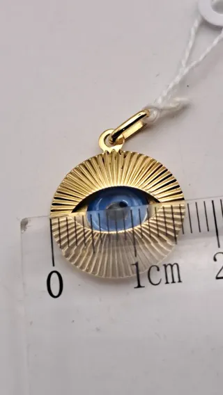 Colgante Oro 18k Ojo Azul