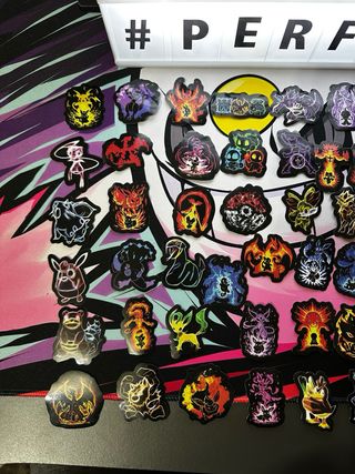 60 Pegatinas Vinilo Pokémon Neón