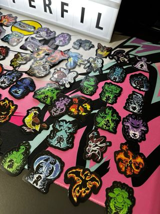 60 Pegatinas Vinilo Pokémon Neón