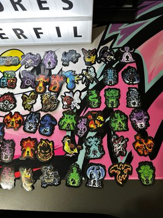 60 Pegatinas Vinilo Pokémon Neón