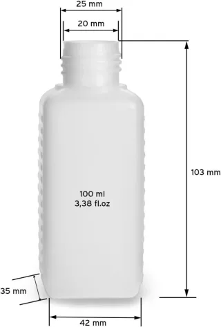 10 Botellas Plástico HDPE 100ml Octopus