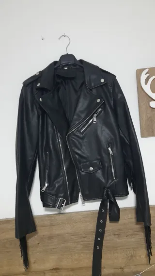 Chaqueta Motera Negra Talla L