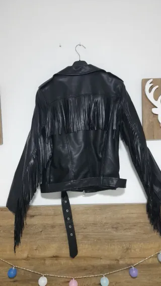 Chaqueta Motera Negra Talla L