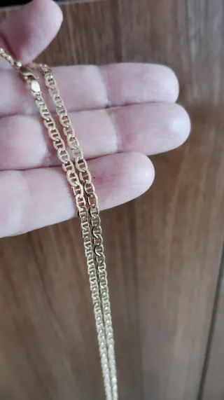 CADENA ESTILÓ ANCLA, 18 KILATES.