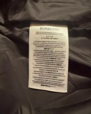Piumino Burberry nero