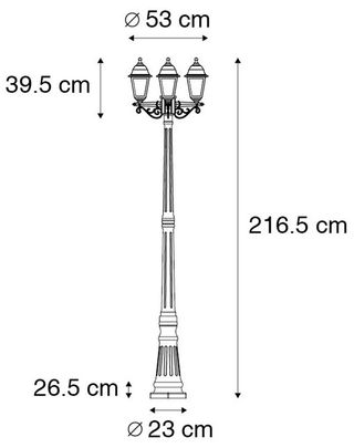 Lámpara QAZQA New Haven P217 Oro
