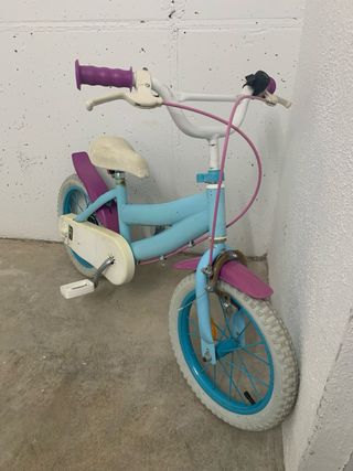 Bicicleta 14 niña azul y morado