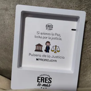 Pulsera Plata Justicia Ley Tribunal Balanza