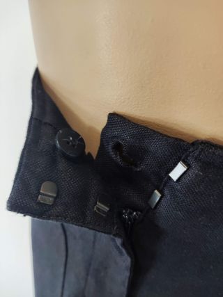 Falda Lino Azul Marino Talla Alta