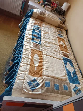 Colcha/Edredón Reig Martí Beige/Azul