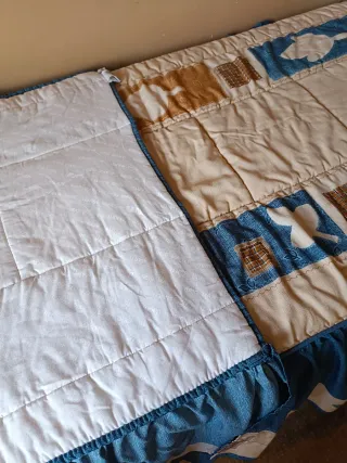 Colcha/Edredón Reig Martí Beige/Azul