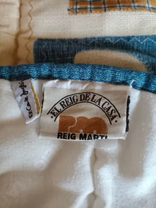 Colcha/Edredón Reig Martí Beige/Azul