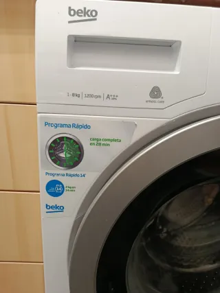 Lavadora Beko ProSmart Inverter 8kg Solo venta 24h