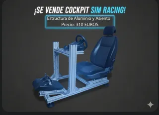 Cockpit Sim Racing Aluminio y Asiento
