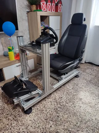 Cockpit Sim Racing Aluminio y Asiento