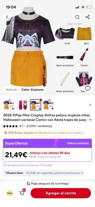 Disfraz Kpop guerreras