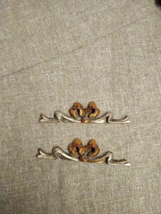 Copetes lazo  dorado y plateado