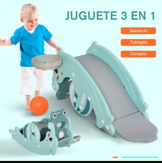 Tobogán balancín 3 en 1 para niños