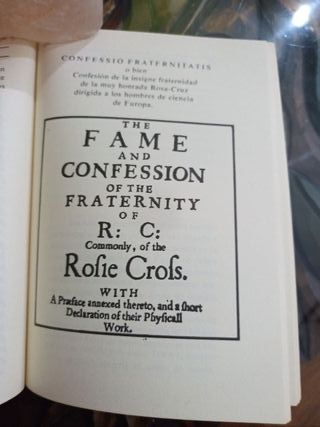 Fama Fraternitatis-Confessio. RosaCruz. Esoterismo