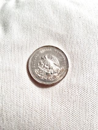 Moneda 5 Pesos México 1947 Plata Ley 0.900
