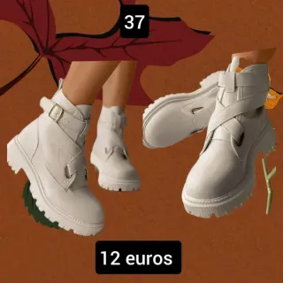 Botines blancos talla 37
