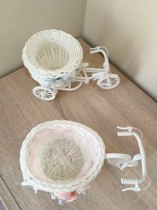 Lote 2 Bicicletas Decorativas Mimbre