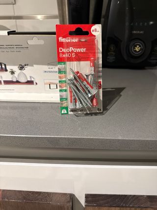 Conjunto 3 baldas pino efecto nogal con 6 soportes