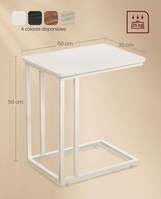 VASAGLE Mesa Auxiliar de Estilo Moderno