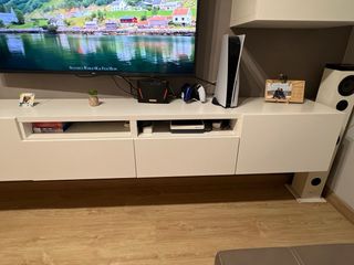Mueble TV salón modular blanco