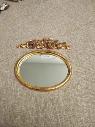 Espejo Ovalado Dorado