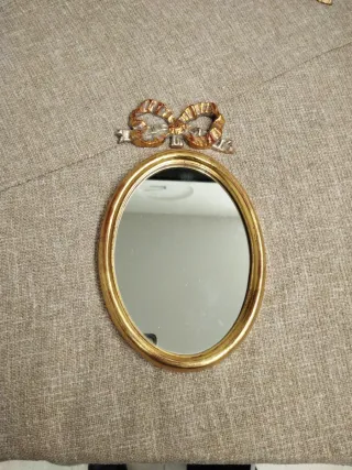Espejo Ovalado Dorado