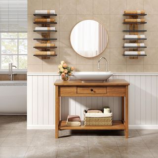 Botellero de pared para 6 botellas