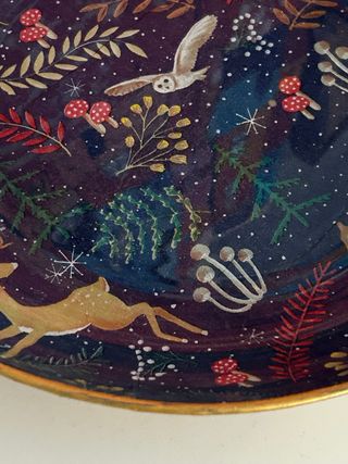 Platos decorativos de decoupage pintados a mano