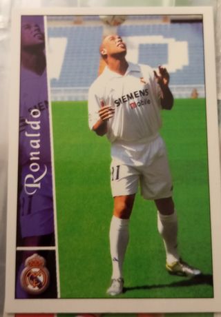 Tarjeta de fútbol Ronaldo Real Madrid La Liga 2003