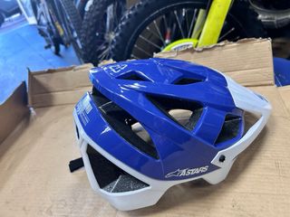 Casco Alpinestars Bici Enduro Azul/Blanco Talla L