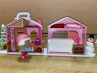 Casa de Nieve con Muñeca y Accesorios