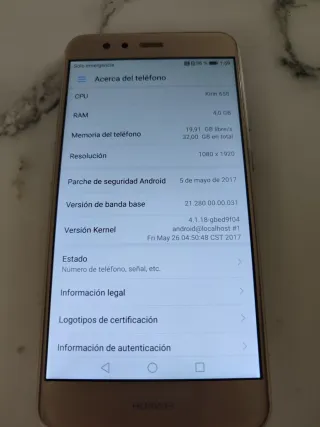 Móvil Huawei P10 Lite Dorado/Plateado