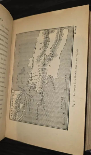 Finales 1800, Volcanes Krakatoa - Libro antiguo