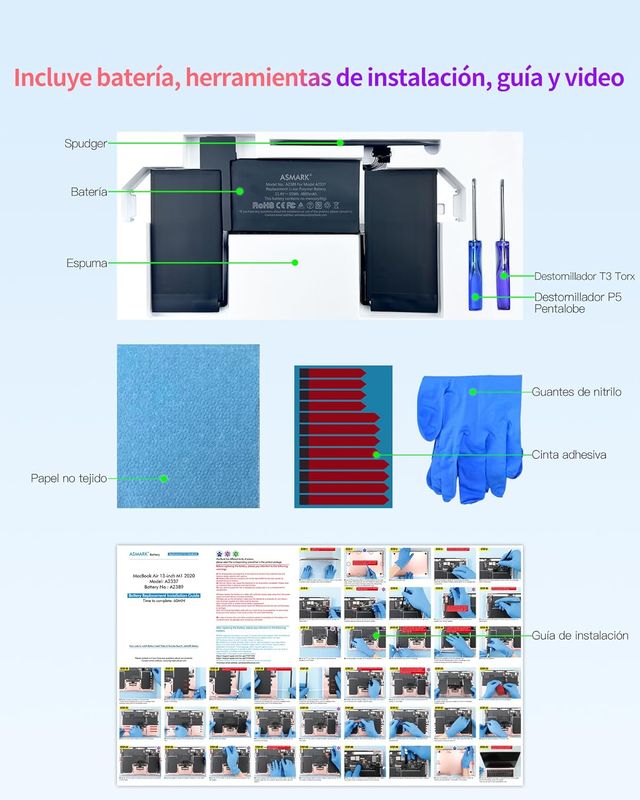 ASMARK Batería MacBook Air A2337 A2389 13 Pulgadas