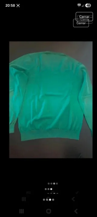 Jersey Massimo Dutti verde cuello pico