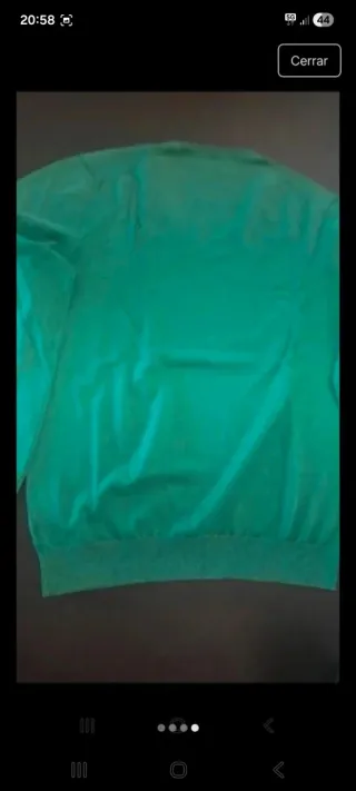 Jersey Massimo Dutti verde cuello pico