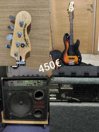 Bajo Squier Precision Bass + Amplificador Trace El
