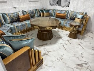 Salón Marroquí Marrón y Dorado