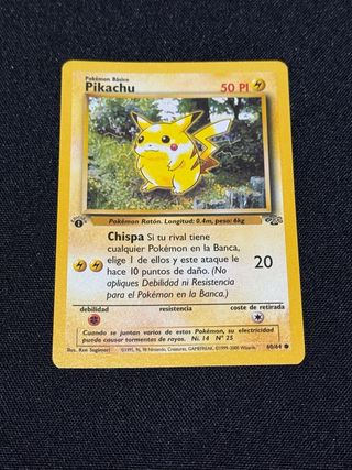 Carta Pokémon Pikachu Jungle 60/64 perfecto estado