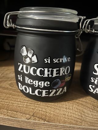 Contenitori Zucchero e Sale Neri
