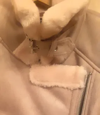 Cazadora Piel Sintética Rosa ,prenda mucho abrigo