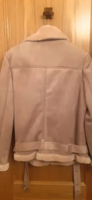 Cazadora Piel Sintética Rosa ,prenda mucho abrigo
