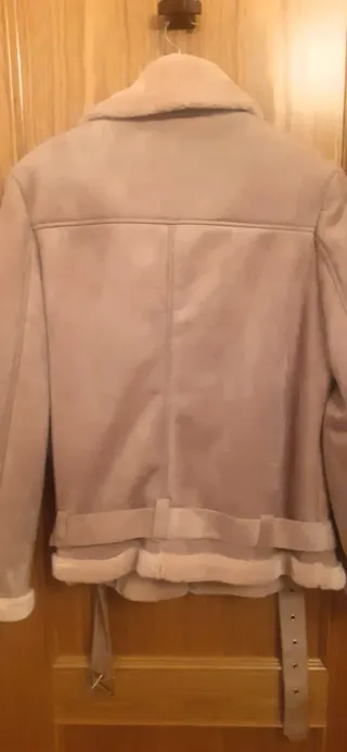 Cazadora Piel Sintética Rosa ,prenda mucho abrigo