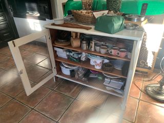 Armario Cocina/Salita Madera y Cristal