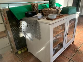 Armario Cocina/Salita Madera y Cristal